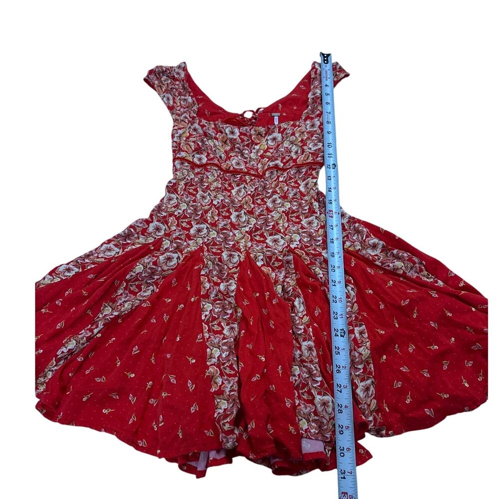Free People Womens XS Ponderosa Mini Dress Floral Feminine Dainty Cottage Fairy - Picture 10 of 10